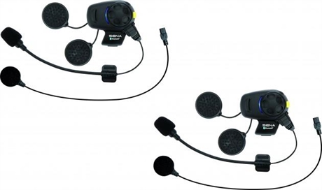 Sena SMH5-FM Bluetooth Headset & Intercom with Built-in FM Tuner for Scooters and Motorcycles. with Universal Microphone Kit. Dual Pack